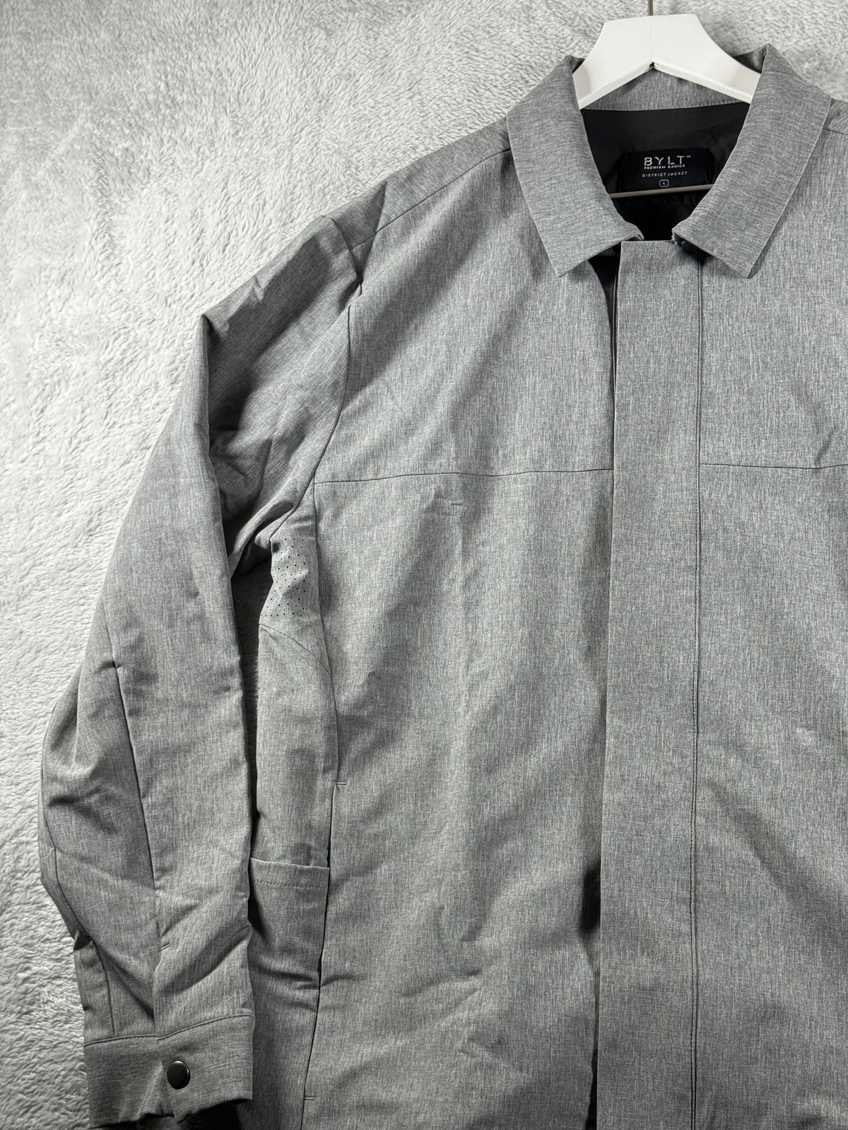 BYLT District Jacket Mens Large Softshell Snap Co… - image 4