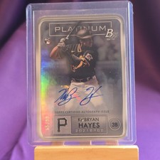 2021 Topps Bowman Platinum KeBryan Hayes /99 Rookie Autograph Die-cut Nm