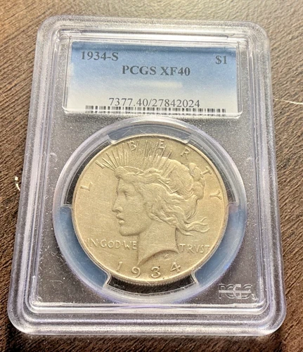 1934 S Peace Dollar PCGS XF40