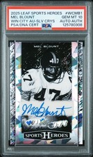 2025 LEAF METAL SPORTS HEROES WIN CITY MEL BLOUNT SILVER CRYSTAL AUTO /15 PSA 10