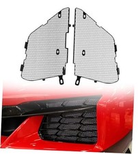 Black Aluminum C8 Front Radiator Guards Grille Fit for Corvette C8 Stingray