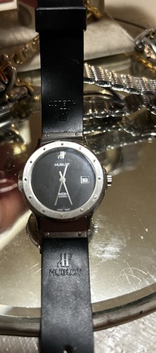 Hublot MDM Geneve Gold/Steel Quartz Wrist Watch