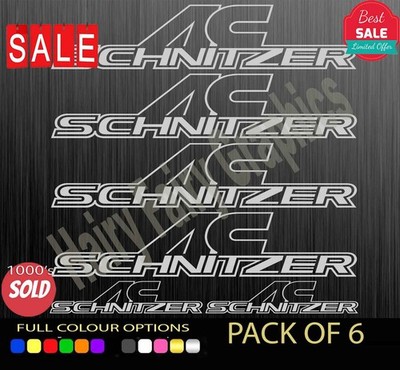 6x AC SCHNITZER Vinyl Aufkleber Abziehbild Auto Fenster Stoßstange Rennen Lackierung Mod Sponsor