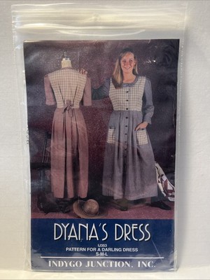 1995 Indygo Junction Inc Crafts Dyanas Dress IJ353 Size S M L Modest Dress