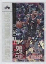 2017 Panini Contenders Playing the Numbers Game Cracked Ice /25 Chris Paul 07d9