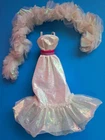 Vintage Super Star Crystal Barbie Dress & Matching Boa 80's