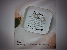 Thank You Mom Jewelry Dish, Gifts for Mom from Daughter, Son for Birthday