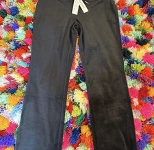 Juicy couture OG Big Bling Velour Track Pants Liquorice / Black Size Medium New