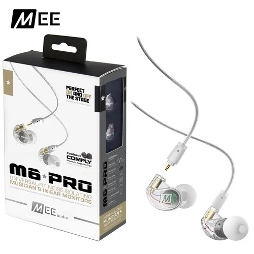 Mee Audio M6 Pro 2nd Generation Noise Isolating Musician's In-ear Monitors Clear