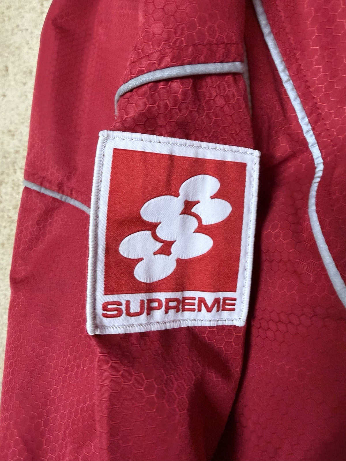 Supreme Reflective Piping Pullover Jacket Red Sma… - image 4
