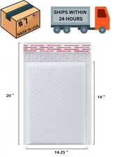  7 14.25x19 Poly Bubble Mailers Self-Seal Padded Envelopes 100 Pack