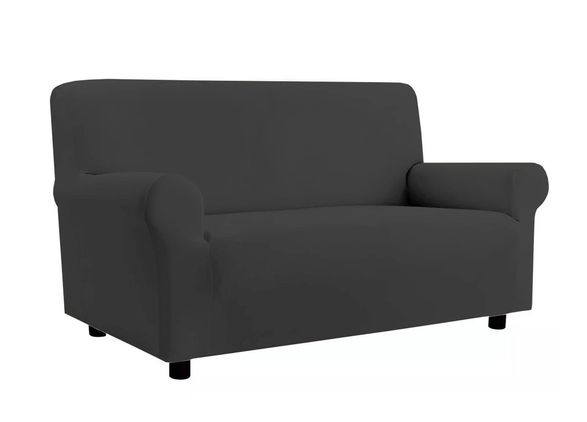 Copripoltrona Elasticizzato Antiscivolo JHLD - Grigio Scuro, Per Poltrone Club E Sedie Con Braccioli, Lavabile - 2