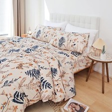 Size 4 Piece Floral Printed Sheet Set Queen Botanical Pattern Microfiber Sheets