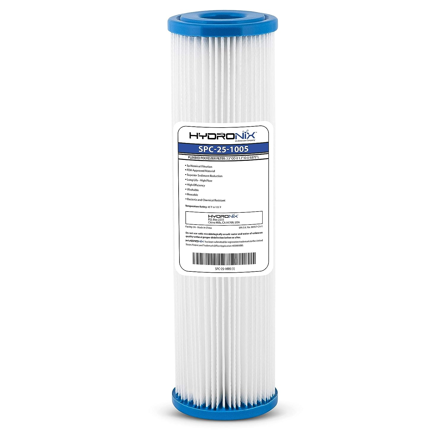 SPC-25-1005 Universal Whole House Sediment Pleated Water Filter, Washa