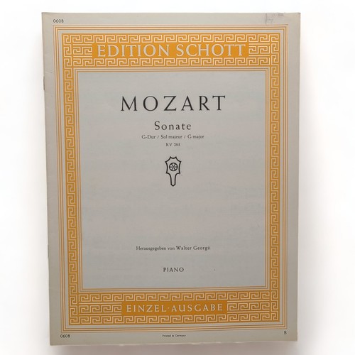 Mozart Sonate G- Dur Sol majeur G-Majer Piano Walter Georgii Sheet Music