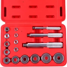 Bearing Race Seal Driver Disc Tool Wheel Axle Bushing Installer Remover 17 Sets