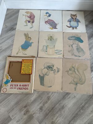 Peter Rabbit and his Friends-8 Colour Portraits Beatrix Potter