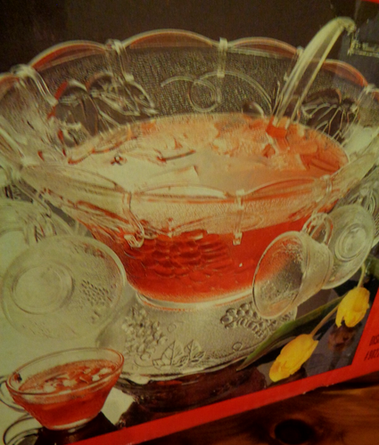 Vintage Gibson Romance Clear Glass 27 Piece Pedestal Punch Bowl Set Service 12 - Picture 10 of 24