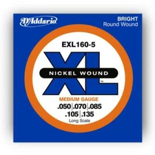 D'Addario Bass Strings EXL160-5 Long Scale .50 - .135