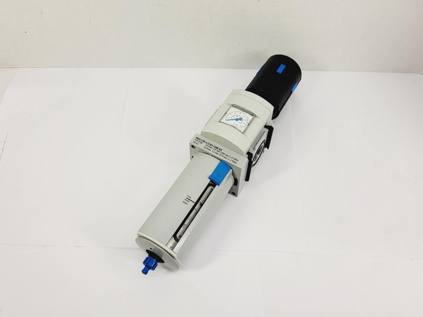 FESTO Series MS6 Manual Filter Regulator w/ Gauge MS6-LFR-1/2-D7-CUM-AS (530338)