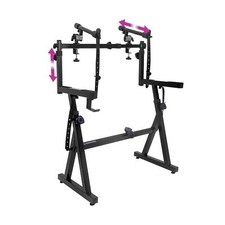Liquid Stands Dual Piano Keyboard Stand with 2nd Tier Adjustable Arms - Z Sty...