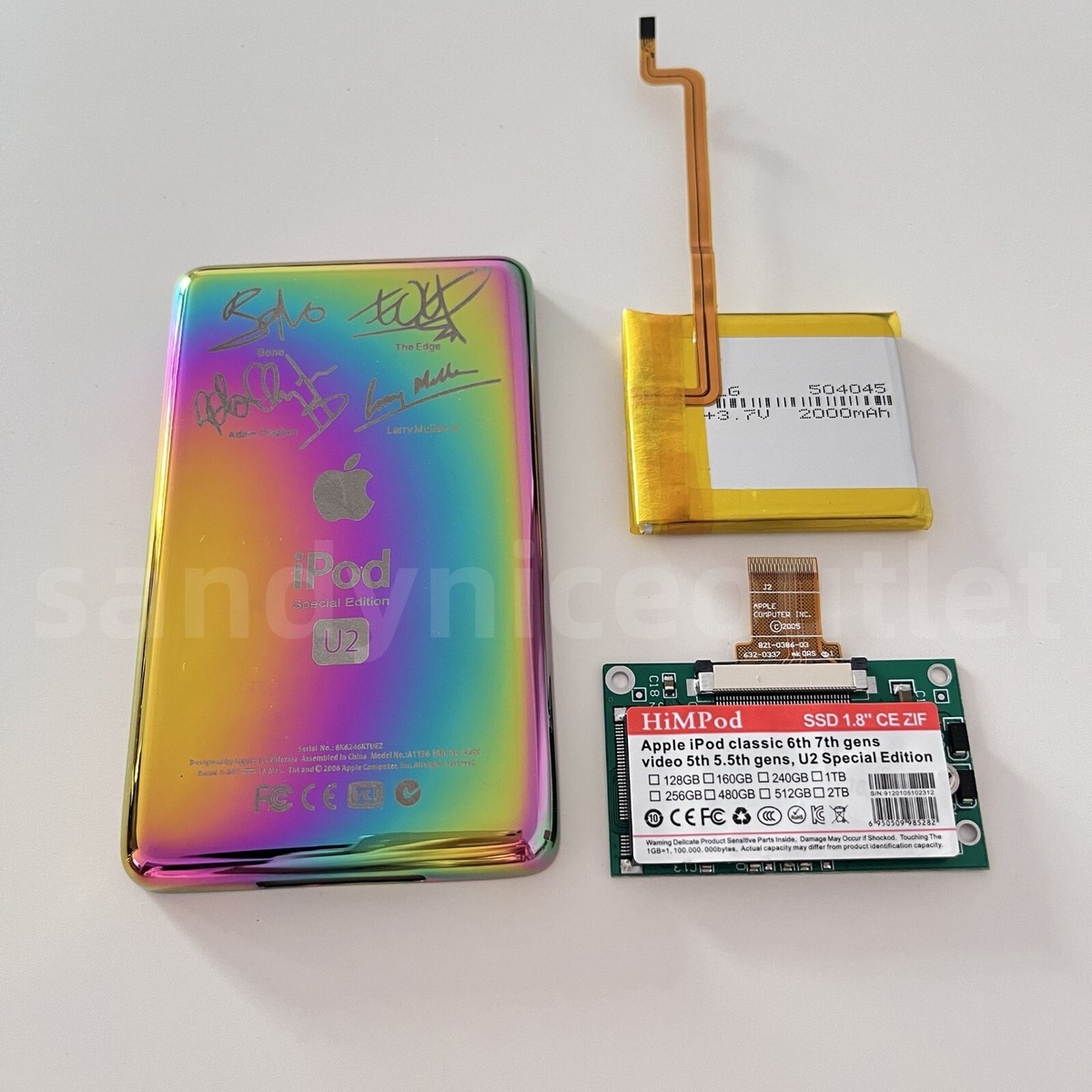 🔥1TB SSD Upgrade & 2000mAh Battery for iPod Classic 6th 7th 256GB