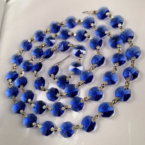 22Yard 14mm Crystal Octagon Bead 3Color Sliver Bowtie Chain Chandelier Party DIY - Picture 9 of 21