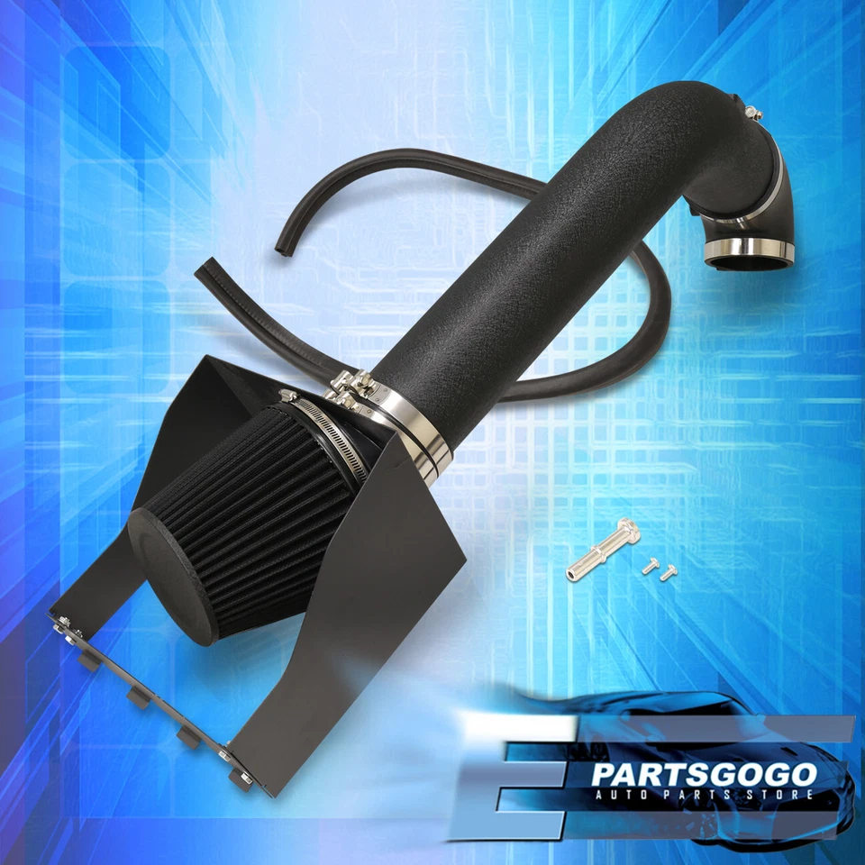 For 07-14 Ford F150 Expedition 5.4 Black Cold Air Intake Induction + Heat Shield - Image 4 of 4