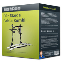 Menabo FahrradträGer Cobra Schwarz/Silber FüR Skoda Fabia Kombi II 5J - 2 RäDer