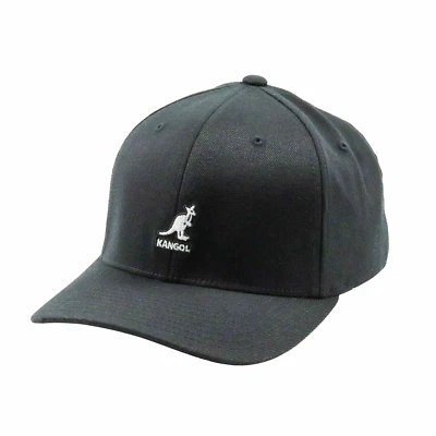 Kangol Wool Flex Fit Baseball Cap, Black