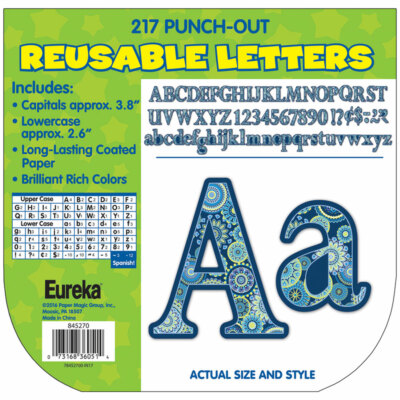Blue Harmony Circle Letters Deco Letters Eureka EU-845270