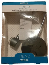 BOOK LIGHT Loop Gunmetal Booklights LED Light Flexible  NEW