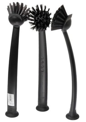 IKEA Rinnig Spülbürste, Dunkelgrau, 3 Stück Set
