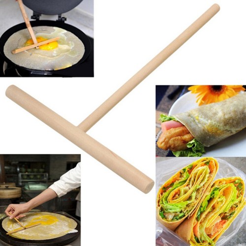 Wood Crepe Pancake Batter Spreader Dough Distributor Wooden Kitchen Utensil - Picture 7 of 9
