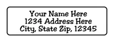 400 Jester Font Personalized Return Address Labels. 1/2 inch by 1 3/4 in.
