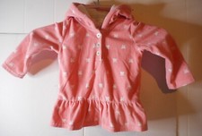 Carters Fleece Pink Hoodie Girls 18mos Bow Design Long Sleeve Sweater Pullover 
