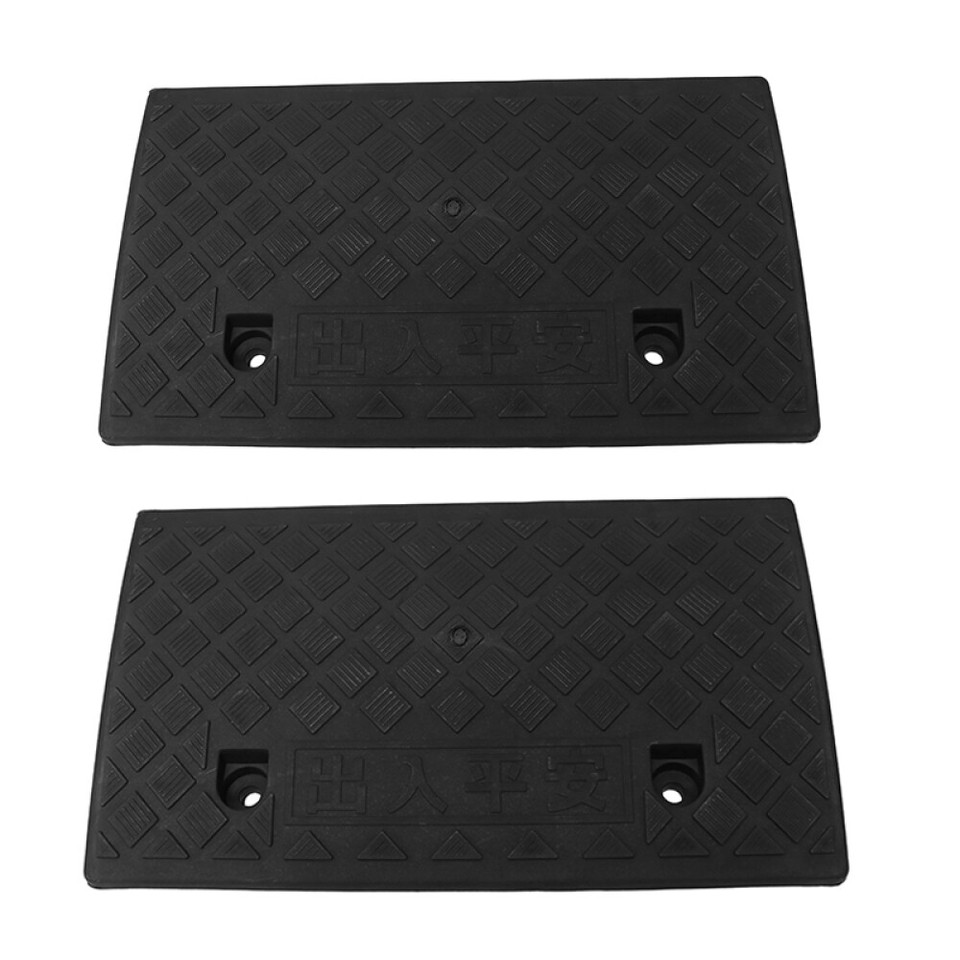 2PCS Kerb Ramp Curb Ramps Heavy Duty Driveway Threshold Ramps Rubber