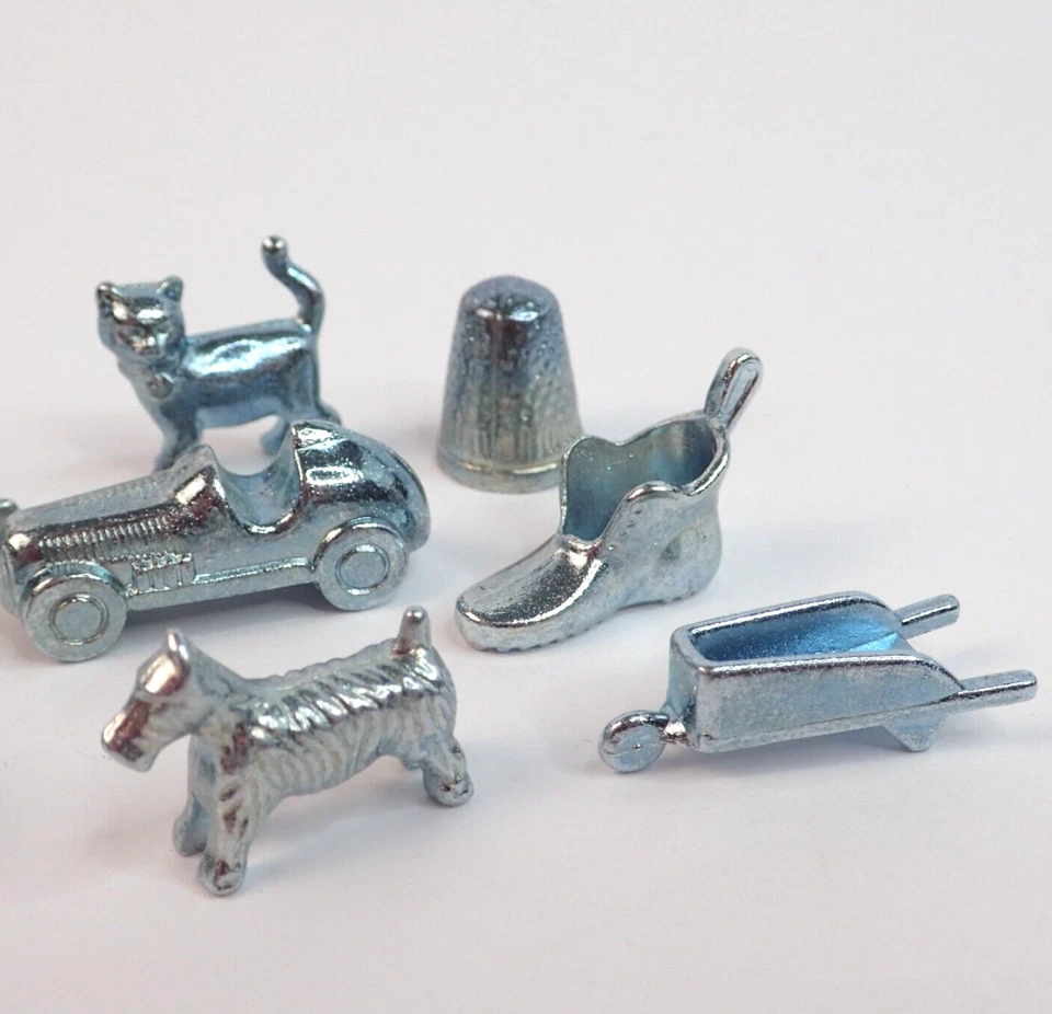 Monopoly Replacement Pieces Lot Of 8 With Cat Ship Shoe Thimble & More 2013 - Image 4 of 4