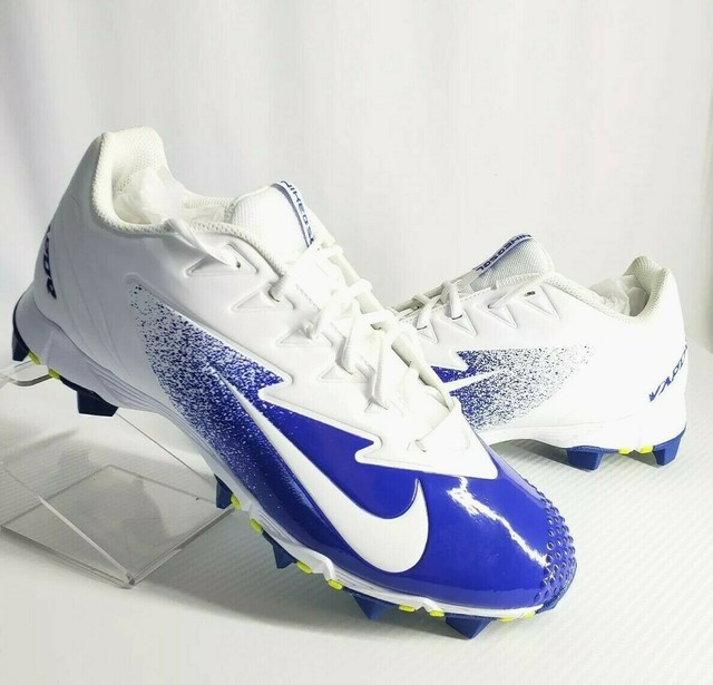 Nike Mens Size 12 Baseball Cleats Blue White Rubber Vapor Softball 3 Day Free | eBay