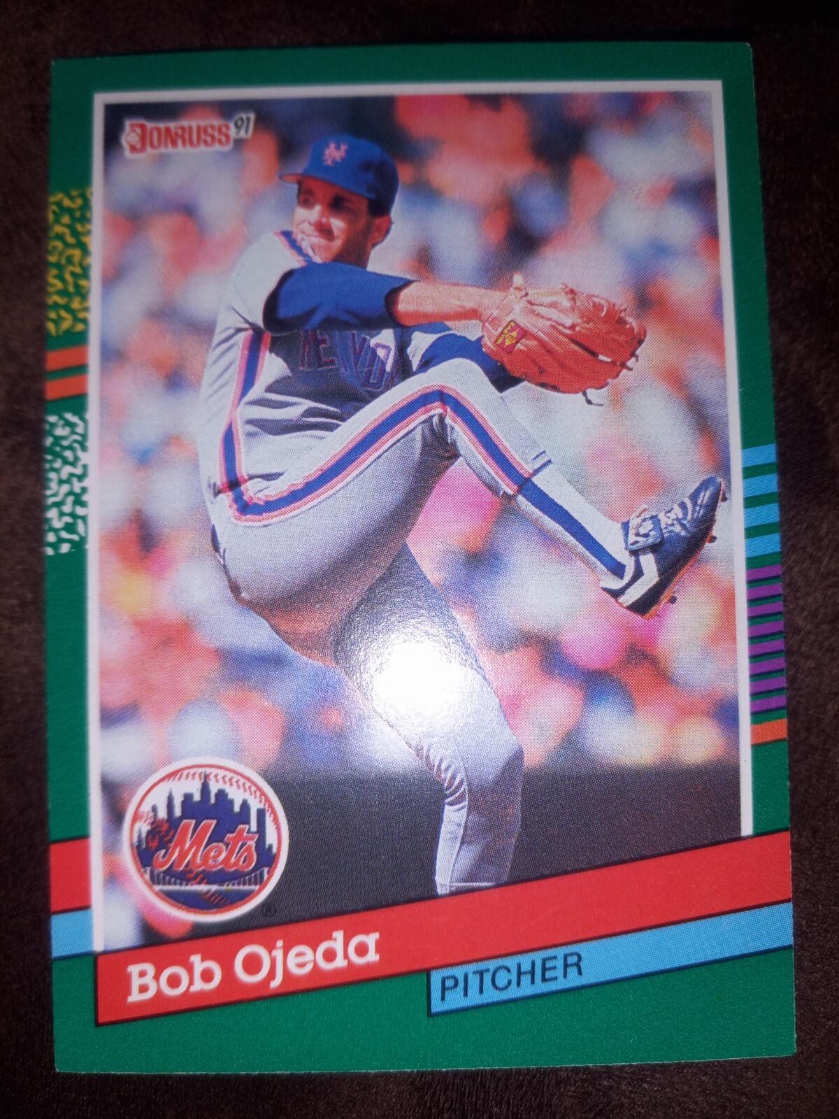 1991 Donruss Bob Ojeda Pitcher New York Mets Baseball Team Collectors Card #584