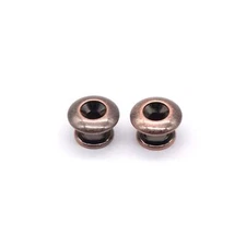 KD By AxLabs Small Strap Buttons (2) Rounded Top - Antique Bronze