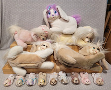 1990s Vintage Hasbro Puppy Bunny Surprise Pink Mom Babies Plush Lot 14 Pcs