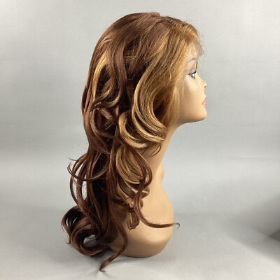 LW-Luna Wavy #PP3027613 Brown Blonde Remi Quality Lace Wig Curl Safe