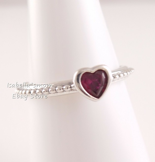 PANDORA Ring One Love Red SYNT Ruby 