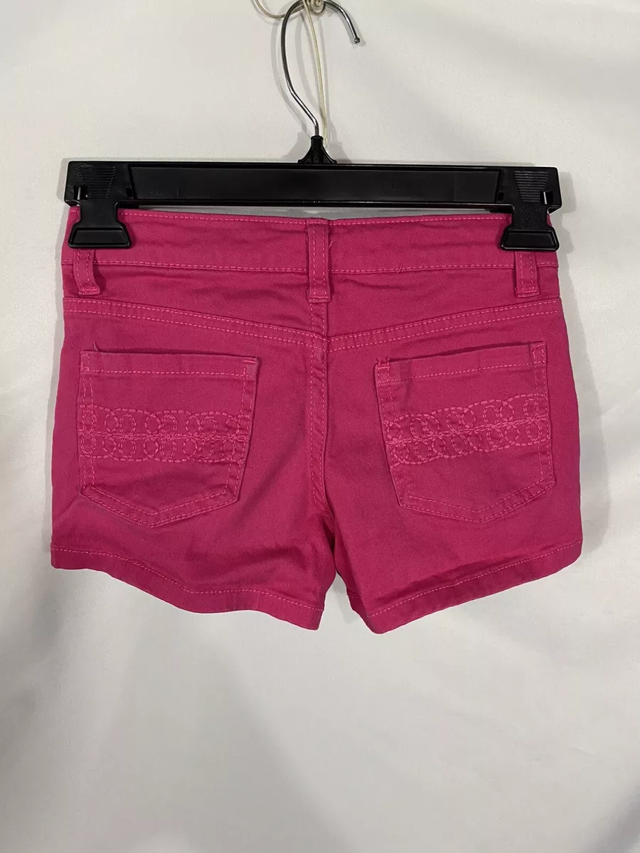Pink hotsell denim shorts