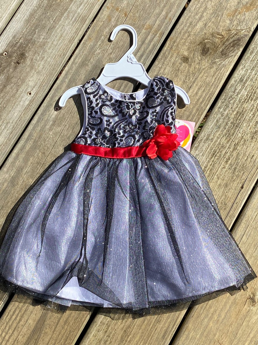 Youngland Baby Black/White/Red Christmas Holiday Party Dress 18 Months NWT  | eBay