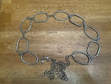 Chain Belt Silver Tone Link Women’s Adjustable