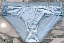 NEW Victoria Secret Velvet Leopard Hearts Hiphugger Panty - Sage Dust - XL