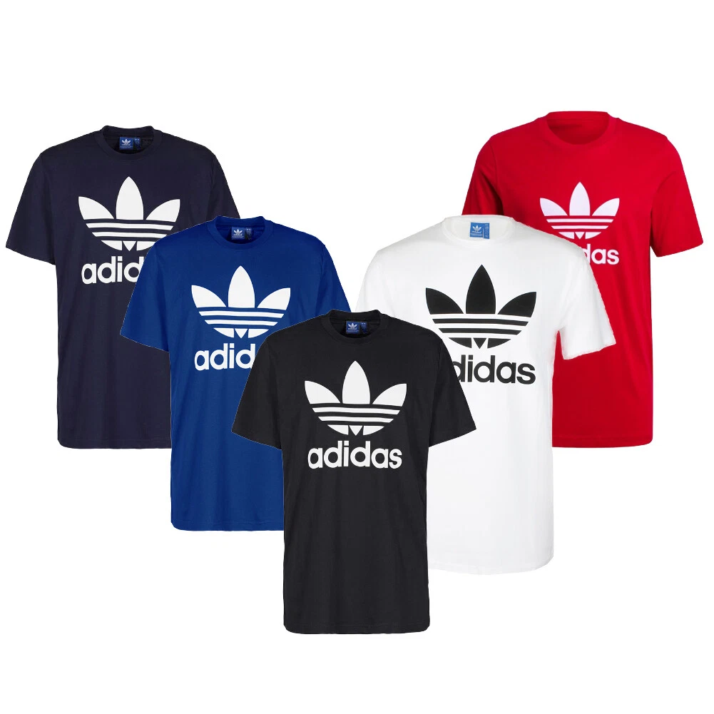 Adidas Men's T-Shirt Short Sleeve Trefoil Logo Design Graphic Classic Shirt  | eBay