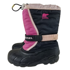 Sorel Girls Sz 3 Pink Warm Winter Show Boots Insulated Waterproof